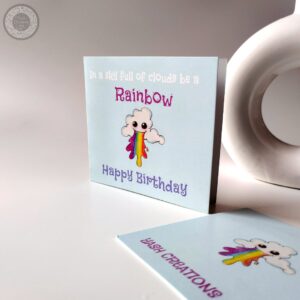 rainbow birthday greeting card