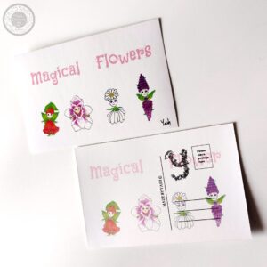 flowers double sided print post card