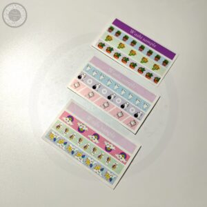 set of 3 uncut washi sample stickers 1