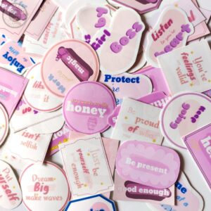 set of 72 quote stickers