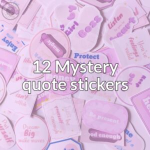 12 mystery quote stickers